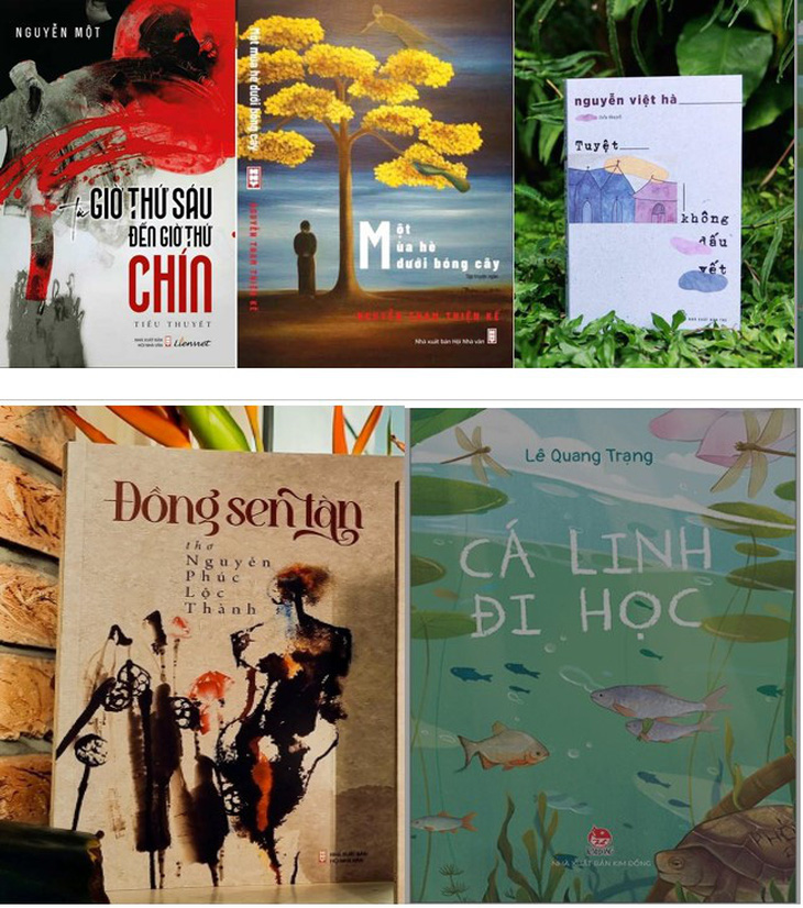 Các tác phẩm được trao giải ở hạng mục văn xuôi, thơ, văn học thiếu nhi - Ảnh: Website Hội Nhà văn Việt Nam