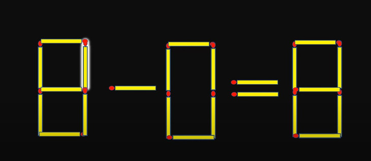Thử tài IQ: Di chuyển một que diêm để 3-3=8+0 thành phép tính đúng- Ảnh 4.