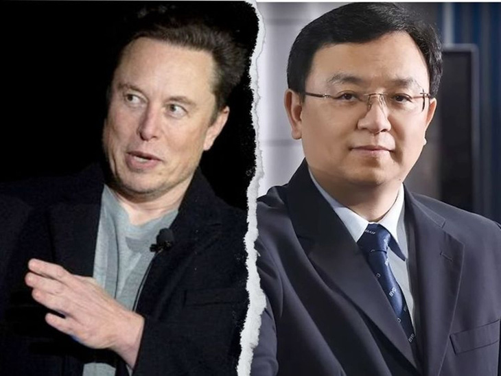 CEO Tesla Elon Musk (trái) và người sáng lập BYD Wang Chuanfu (phải) - Ảnh: Gulf News.