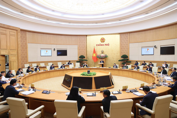 Thủ tướng Phạm Minh Chính chủ trì Phiên họp chuyên đề về xây dựng pháp luật tháng 12-2023 - Ảnh: VGP/Nhật Bắc