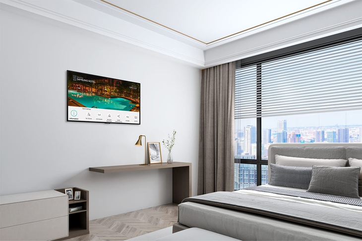 Samsung cung cấp cả về phần cứng hiển thị lẫn phần mềm quản lý cho các chủ doanh nghiệp khách sạn
