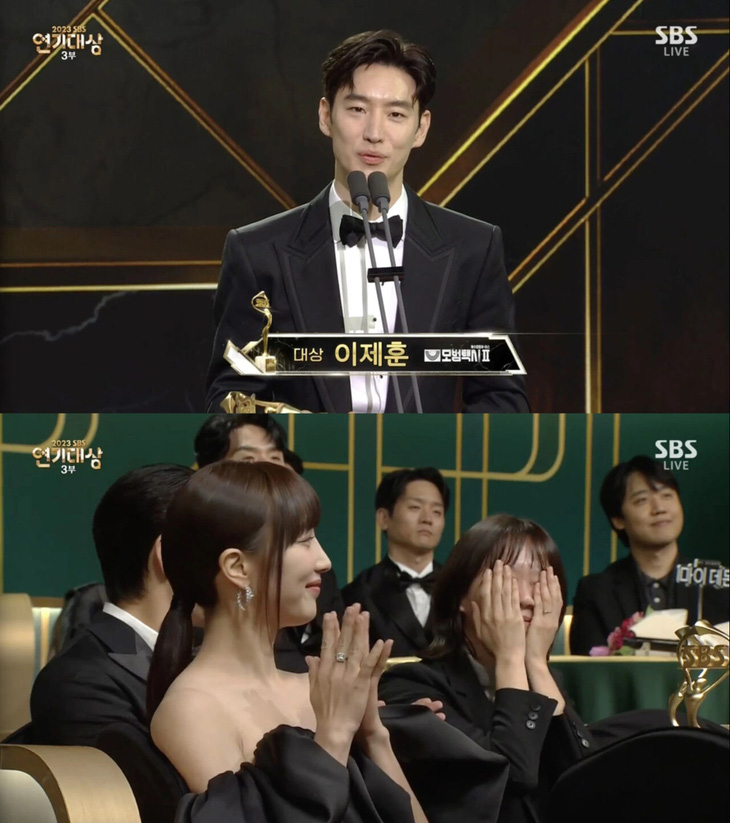 Lee Je Hoon muốn dành tặng giải Daesang cho cố diễn viên Lee Sun Kyun - Ảnh: SBS