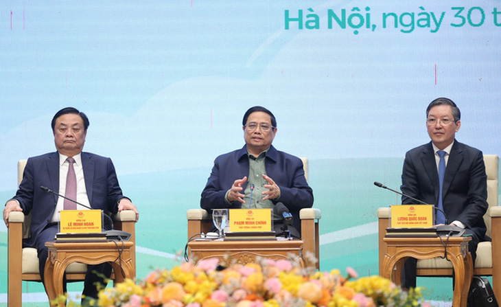 Thủ tướng Phạm Minh Chính chủ trì hội nghị đối thoại với nông dân - Ảnh: VGP