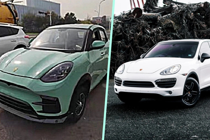 Dù không thể rập khuôn chính xác 100%, chiếc Porsche nhái (trái) vẫn đủ giống để qua mặt những người không rành về xe cộ - Ảnh: SCMP