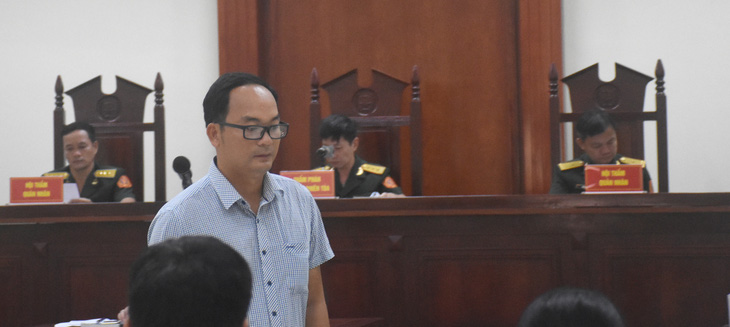 Bị cáo Hoàng Văn Minh tại phiên tòa sơ thẩm ngày 5-12-2023 - Ảnh: DUY THANH