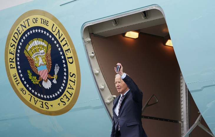 Tổng thống Biden xuất hiện tại Boston, Massachusetts ngày 5-12 cho chiến dịch gây quỹ tranh cử - Ảnh: REUTERS