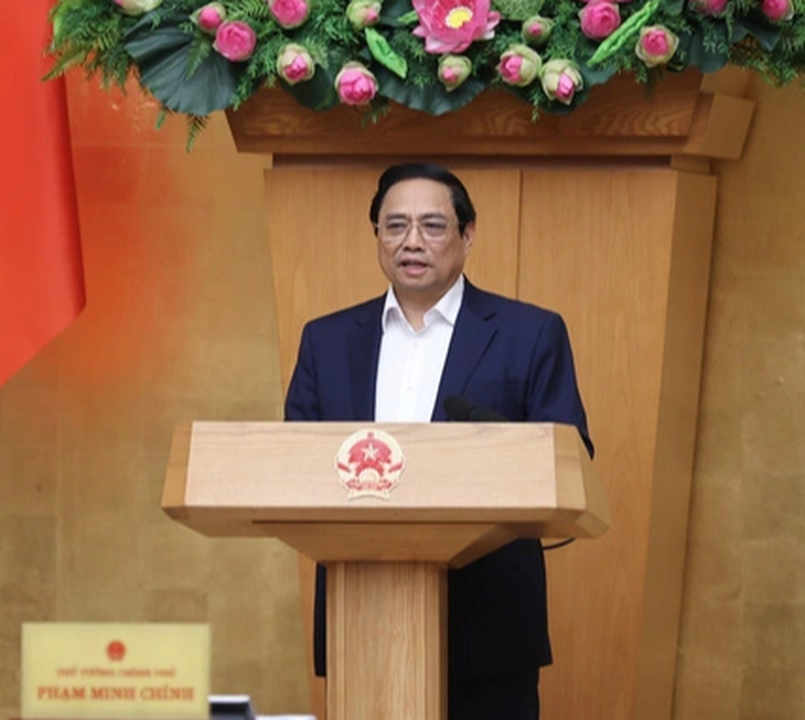 Thủ tướng Phạm Minh Chính chủ trì phiên họp Chính phủ thường kỳ - Ảnh: VGP