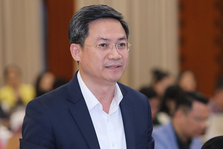 Ông Hà Minh Hải trả lời tại cuộc họp báo - Ảnh: DANH KHANG