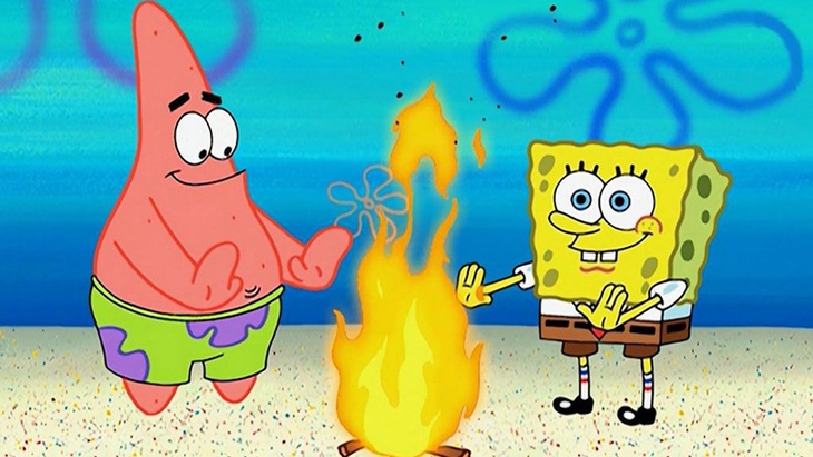 Các nhân vật trong phim SpingeBob Squarepants. 