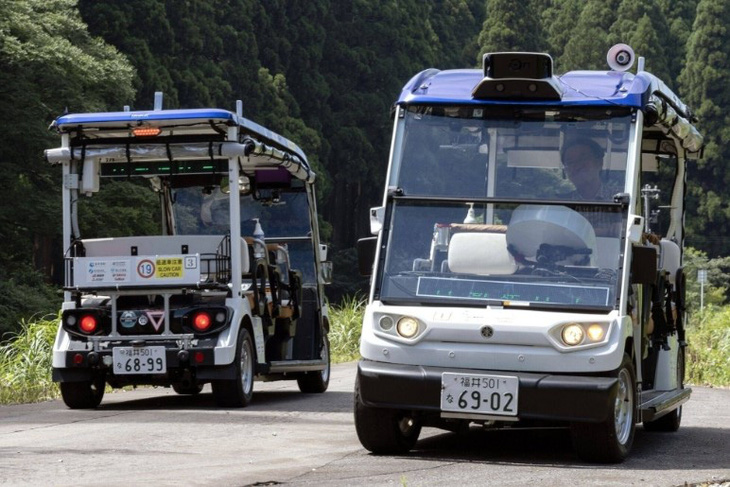 Xe tự lái 4 cấp độ ở Nhật - Ảnh: Bloomberg