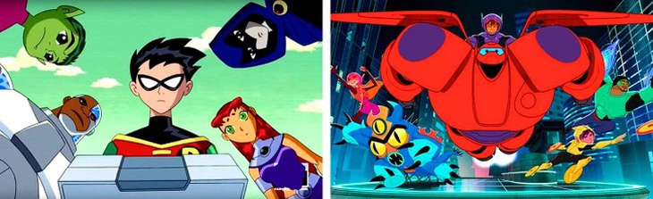 Teen Titans và Big Hero 6: The Series. 
