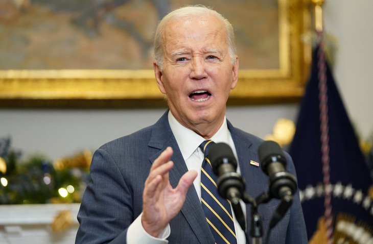 Tổng thống Mỹ Joe Biden cảnh báo không để Nga chiến thắng ở Ukraine - Ảnh: REUTERS