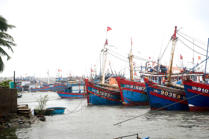 Tàu cá của ngư dân tỉnh Quảng Nam neo đậu tại vịnh An Hòa, huyện Núi Thành, Quảng Nam - Ảnh: TẤN LỰC