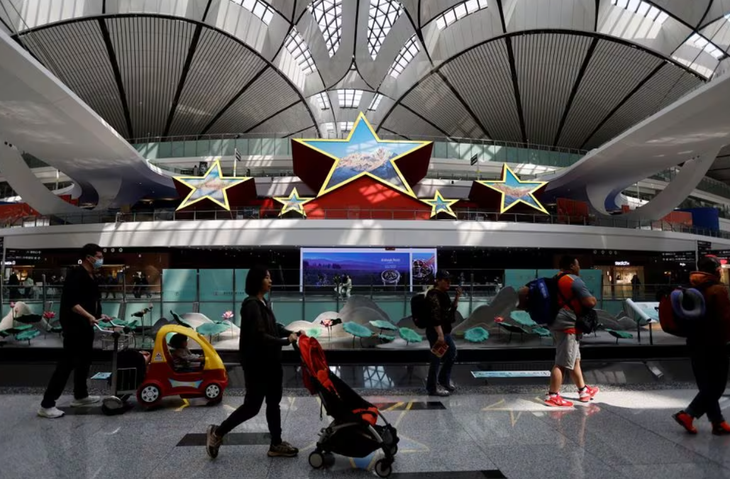 Sân bay quốc tế Đại Hưng Bắc Kinh tại Bắc Kinh, Trung Quốc tháng 4-2023