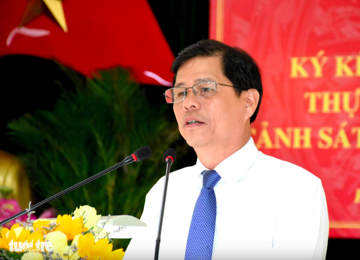 Ông Nguyễn Tấn Tuân - chủ tịch UBND tỉnh Khánh Hòa - là một trong hai người đạt số phiếu tín nhiệm cao nhiều nhất của HĐND tỉnh Khánh Hòa - Ảnh: DUY THANH