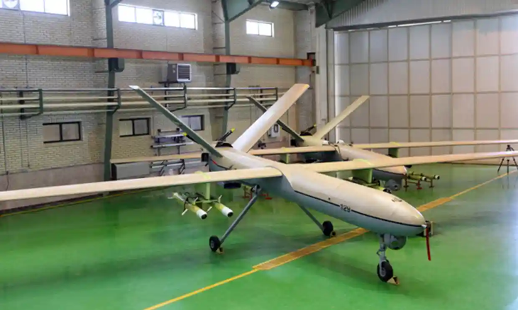 UAV Shahed 129, một trong những UAV được Iran lén tuồn vào Nga - Ảnh: REUTERS