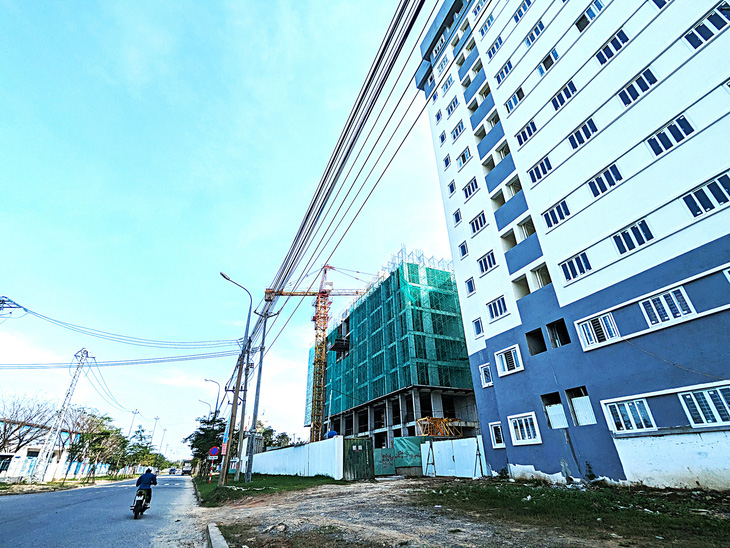 Dự án chung cư nhà ở xã hội Khu công nghiệp Hòa Khánh do Công ty cổ phần Địa ốc xanh Sài Gòn - Thuận Phước làm chủ đầu tư - Ảnh: T.L.