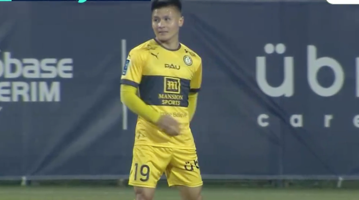 Quang Hải đã có hơn 10 phút trở lại với Ligue 2 - Ảnh: Cắt từ clip