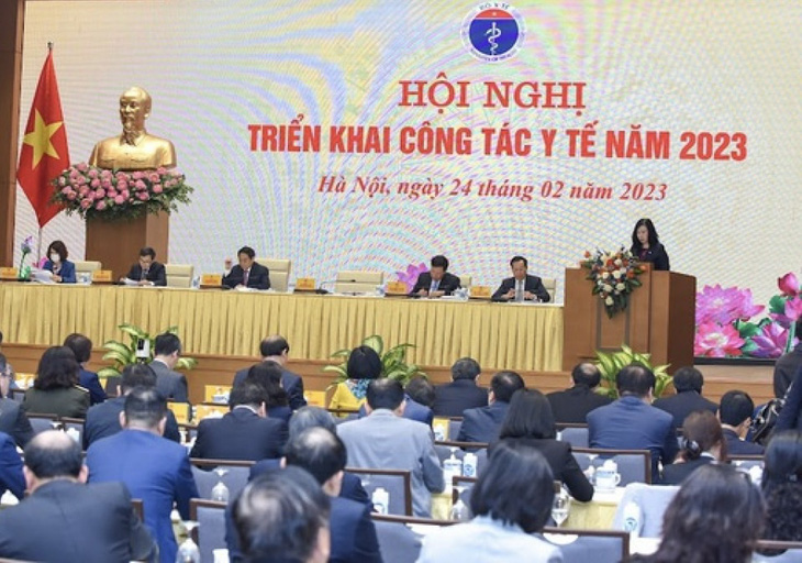 Hội nghị được tổ chức trực tuyến từ điểm cầu Trụ sở Chính phủ (Hà Nội) tới điểm cầu tại 63 tỉnh, thành phố trong cả nước - Ảnh: VGP