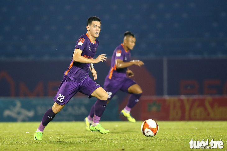 Tiền đạo Nguyễn Tiến Linh chưa ghi được bàn thắng sau 4 vòng đấu V-League 2023 - Ảnh: HOÀNG TÙNG