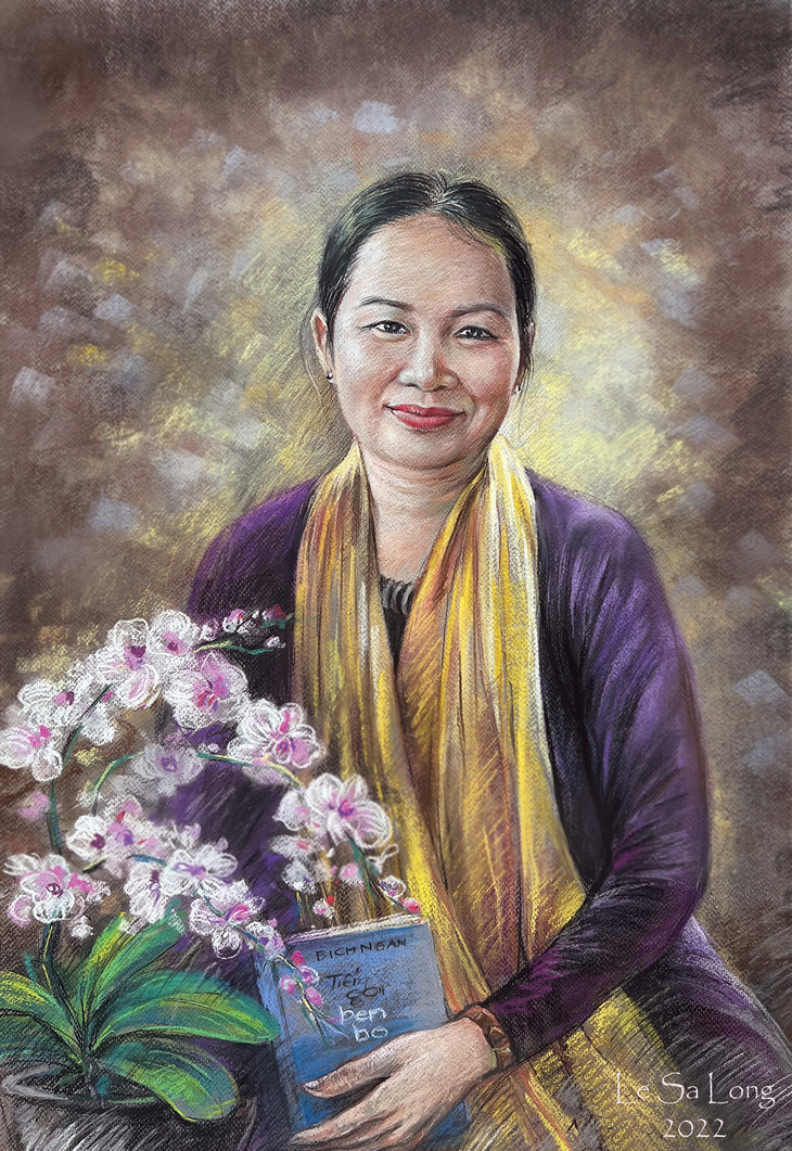 Chân dung nhà thơ, nhà văn Việt Nam qua tranh họa sĩ Lê Sa Long - Ảnh 8.