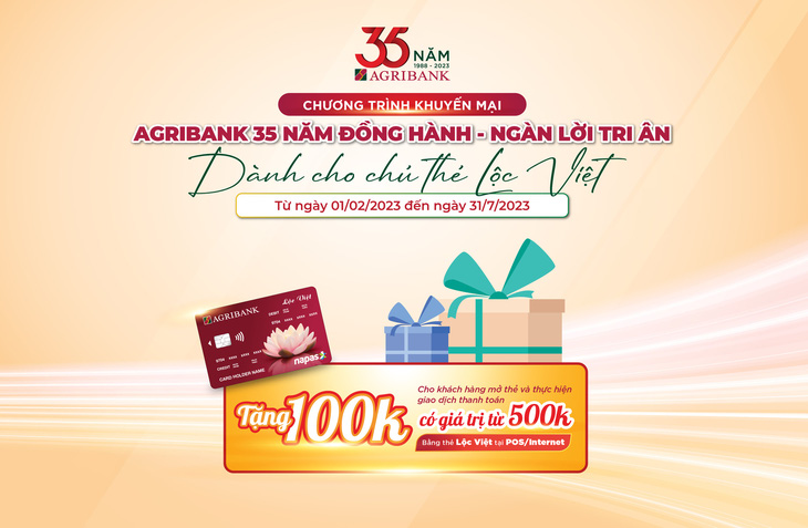 Khai xuân tưng bừng - Rộn ràng ưu đãi cùng thẻ Lộc Việt Agribank - Ảnh 1.