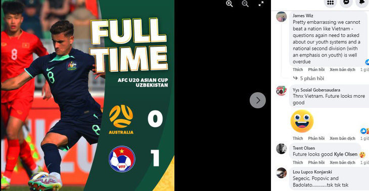 Cổ động viên Úc: Thật xấu hổ khi thất bại trước U20 Việt Nam - Ảnh 1.
