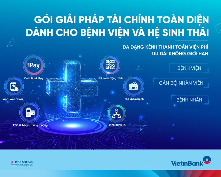 VietinBank tiên phong trong việc cung cấp giải pháp thanh toán viện phí không dùng tiền mặt - Ảnh: VTB