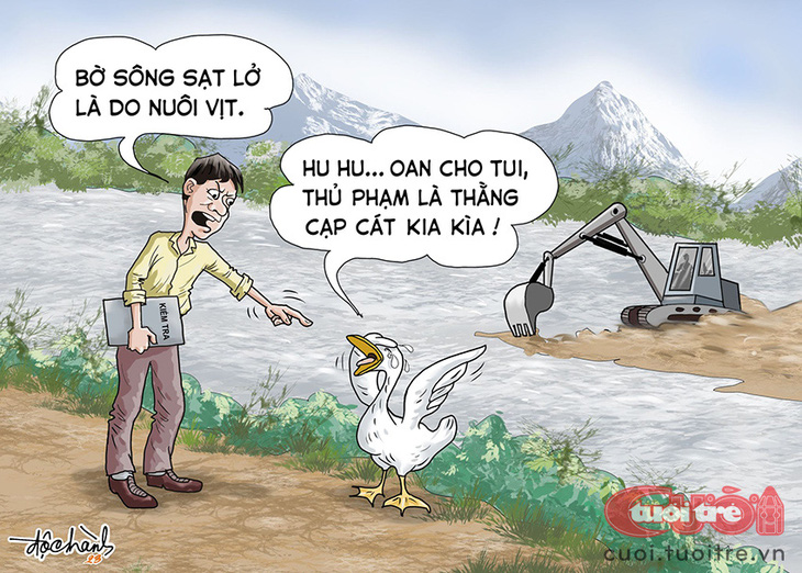 Cán bộ xã: Nuôi vịt làm sạt lở bờ sông! - Ảnh 1.