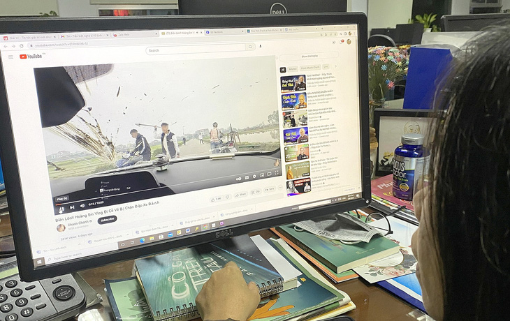 Video trên kênh Chanh Chanh có nội dung bạo lực, thu hút hàng trăm ngàn lượt xem - Ảnh: B.M.