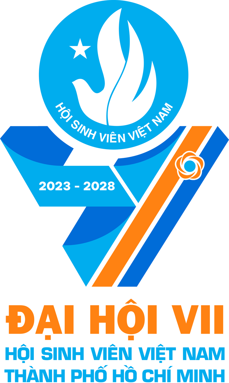 Biểu trưng chính thức của Đại hội đại biểu Hội Sinh viên Việt Nam TP.HCM lần thứ VII nhiệm kỳ 2023-2028