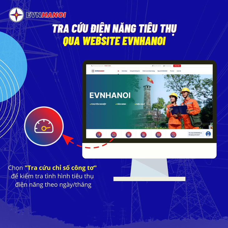 Tra cứu điện năng tiêu thụ trong tháng một cách dễ dàng