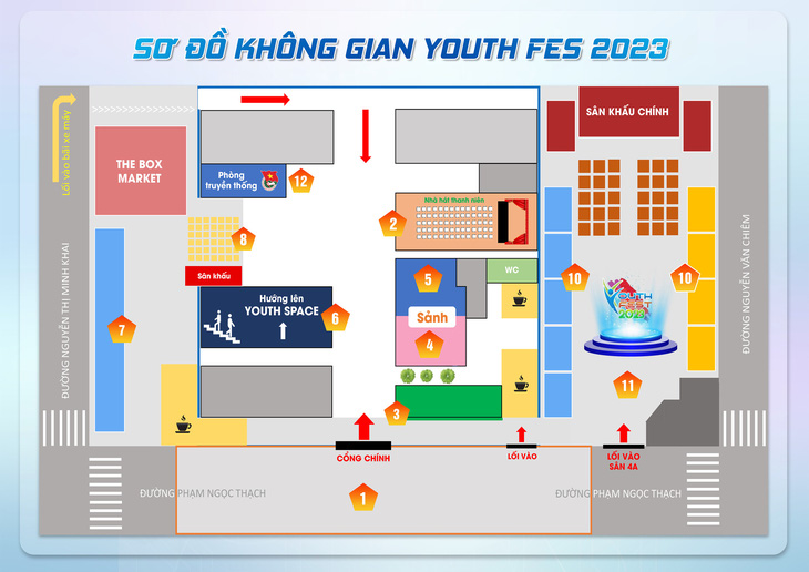 Poster giới thiệu các nội dung, hoạt động tại Lễ hội thanh niên Youth Fest 2023 - Ảnh: BTC