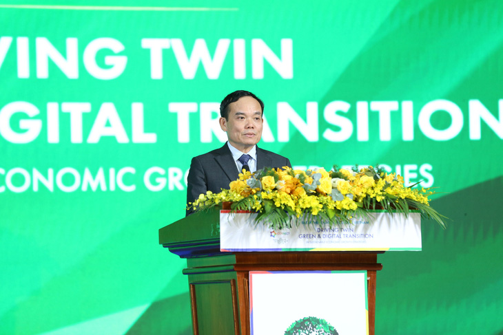 Phó thủ tướng Trần Lưu Quang phát biểu tại diễn đàn Nhịp cầu Phát triển Việt Nam 2023 - Ảnh: V.H