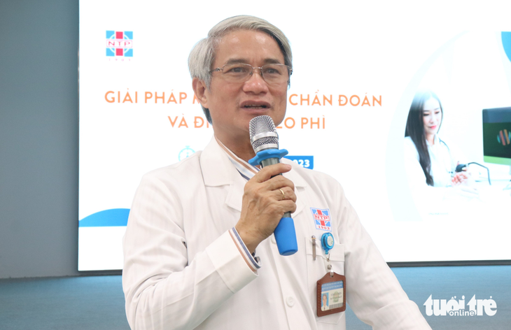 Bác sĩ CKII Võ Đức Chiến - giám đốc Bệnh viện Nguyễn Tri Phương (TP.HCM) - tại buổi hội thảo - Ảnh: X.MAI