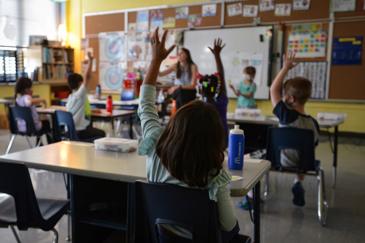 Khoảng 1.600 trường học tại 24 bang ở nước Mỹ đã áp dụng mô hình dạy và học 4 ngày/tuần. Trong ảnh: Một lớp học ở thành phố Lathrop, bang Missouri.Ảnh: kcur.org