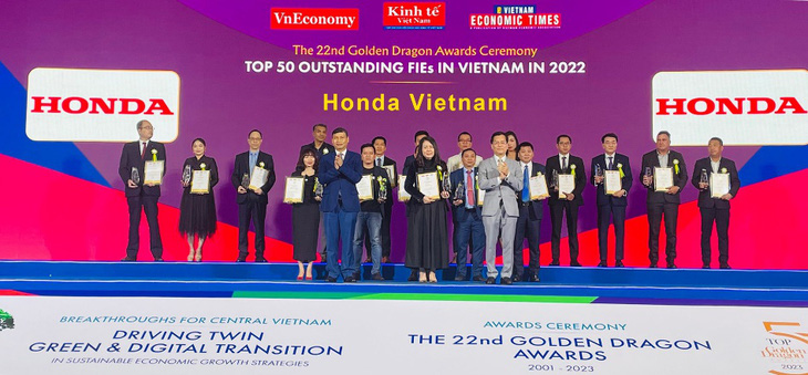 Honda Việt Nam tiếp tục nhận giải thưởng Rồng Vàng trong năm 2023 - Ảnh 1.