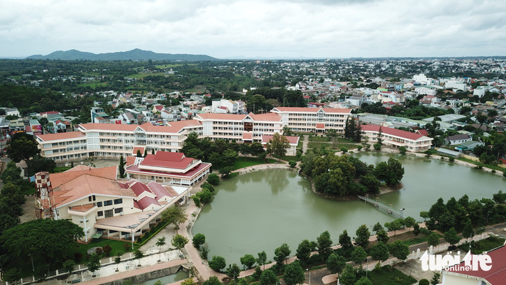 Một góc khuôn viên Trường đại học Tây Nguyên. Lãnh đạo nhà trường muốn mở nhiều trường đại học thành viên trực thuộc.