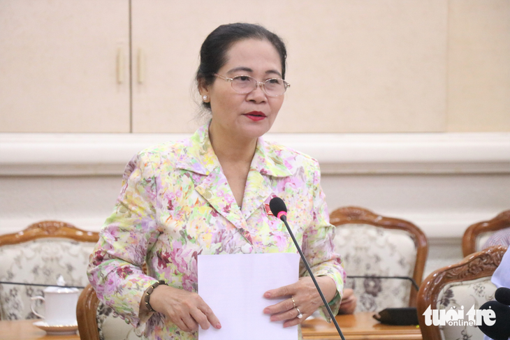 Chủ tịch HĐND TP.HCM Nguyễn Thị Lệ phát biểu kết luận tại buổi giám sát - Ảnh: CẨM NƯƠNG