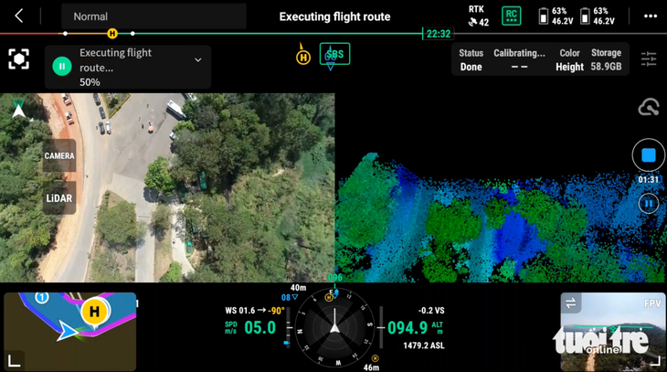 Dùng công nghệ Lidar giám sát chất lượng thi công đèo Prenn - Ảnh 1.