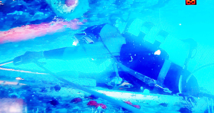 Thợ lặn dầu khí làm việc dưới biển sâu - Ảnh: PVCollege
