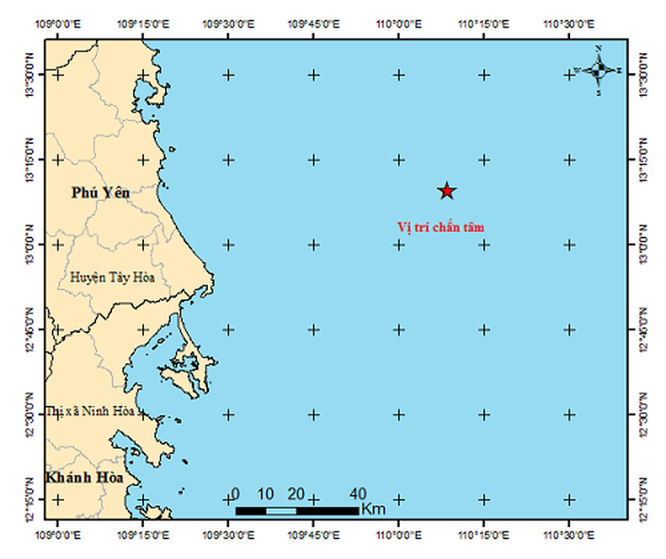 Theo dõi sát trận động đất trên Biển Đông, cách Tuy Hòa 82km - Ảnh 1.