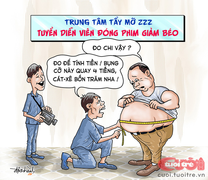 Nhận cát xê nhờ... bụng mỡ - Ảnh 1.