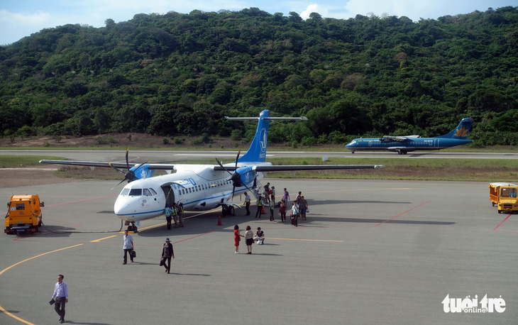 Sân bay Côn Đảo hiện chỉ khai thác được máy bay ATR 72 - Ảnh: NGUYỄN CÔNG THÀNH