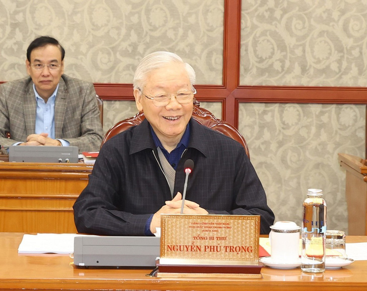 Tổng bí thư Nguyễn Phú Trọng chủ trì họp Bộ Chính trị, Ban Bí thư - Ảnh 1.