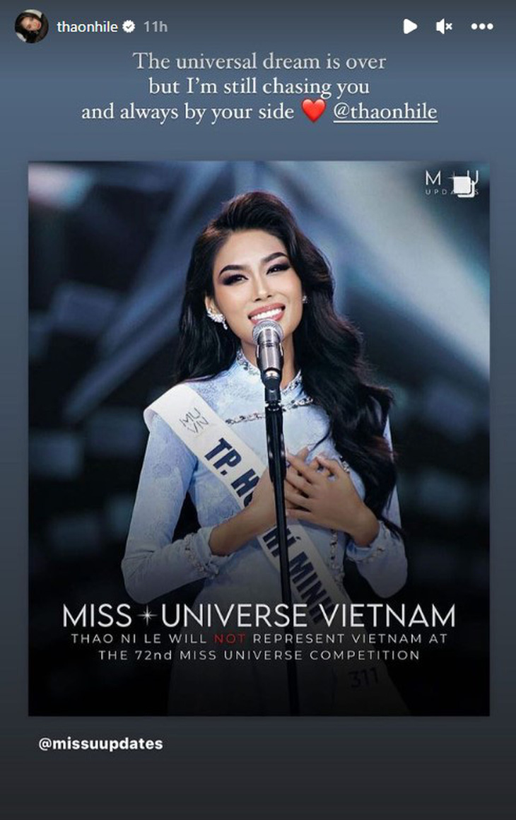 Thảo Nhi Lê nức nở khi mất suất làm đại diện dự thi Miss Universe - Ảnh 1.