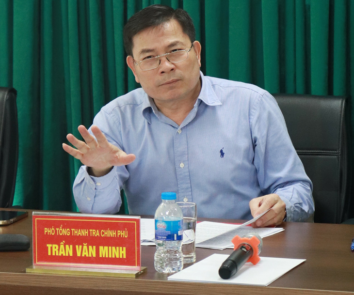 Phó tổng Thanh tra Chính phủ Trần Văn Minh chủ trì buổi tiếp công dân tại Hà Nội ngày 18-10-2022 - Ảnh: Thanh tra Việt Nam