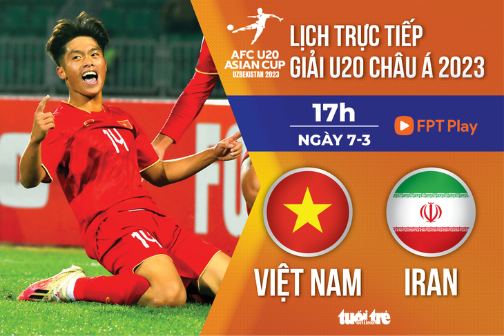 Lịch trực tiếp U20 Việt Nam gặp Iran ở Giải U20 châu Á 2023 - Ảnh 1.