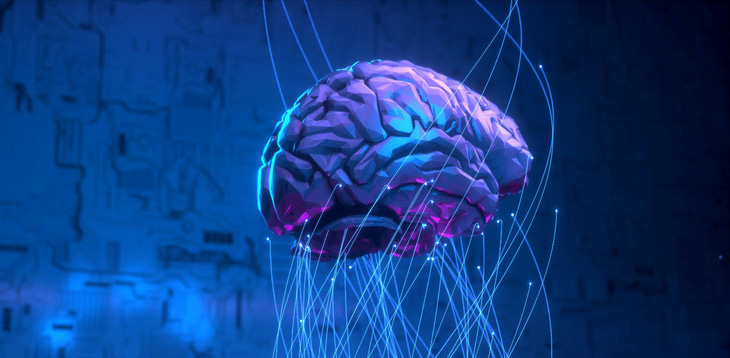 Hình ảnh minh họa máy tính kết nối với não người - Ảnh: Istock