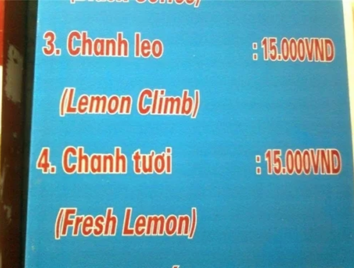 Phát hoảng với menu song ngữ được dịch bởi... chị Google! - Ảnh 8.